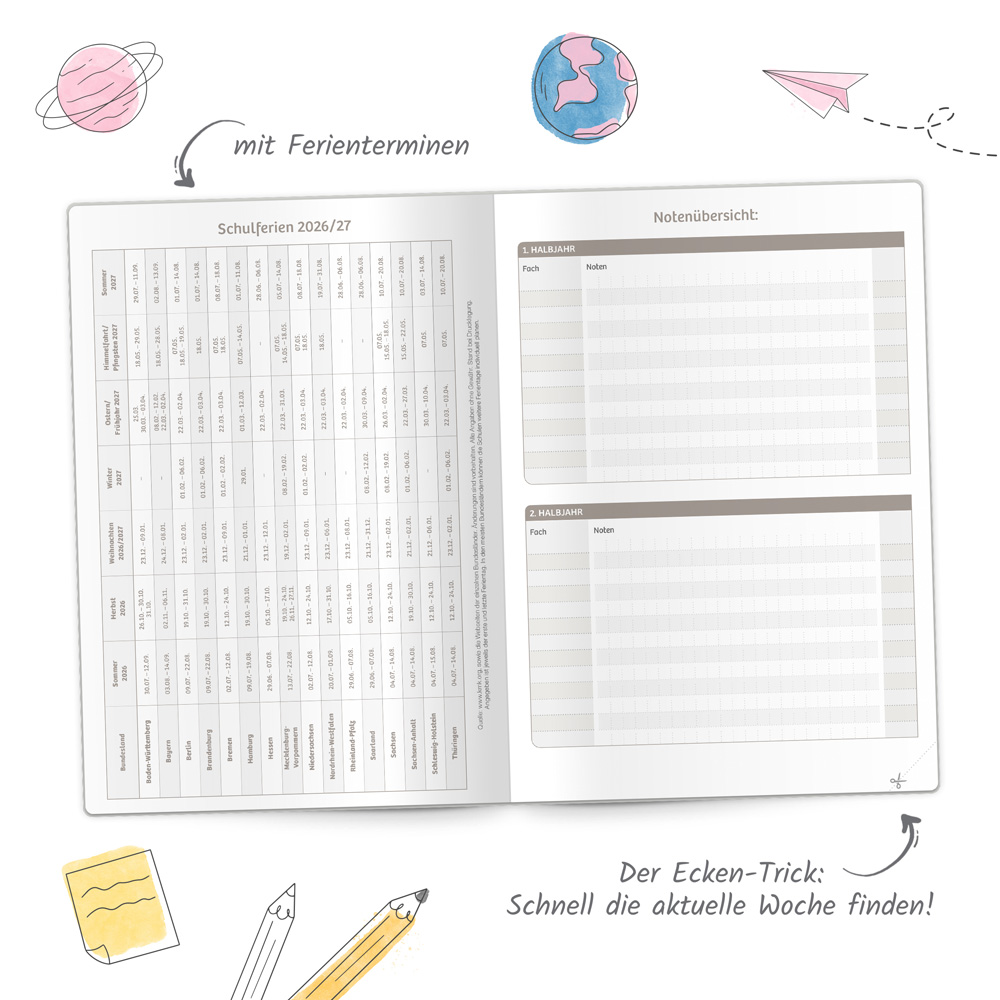 Weitere Ansicht: TRÖTSCH - Jahresbezogenes Hausaufgabenheft Grundschule Hund 26/27