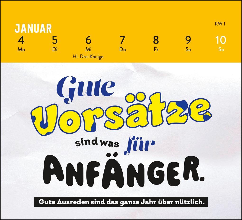 Weitere Ansicht: Mini-Wochenkalender 2027: Bevor du fragst: Nö!