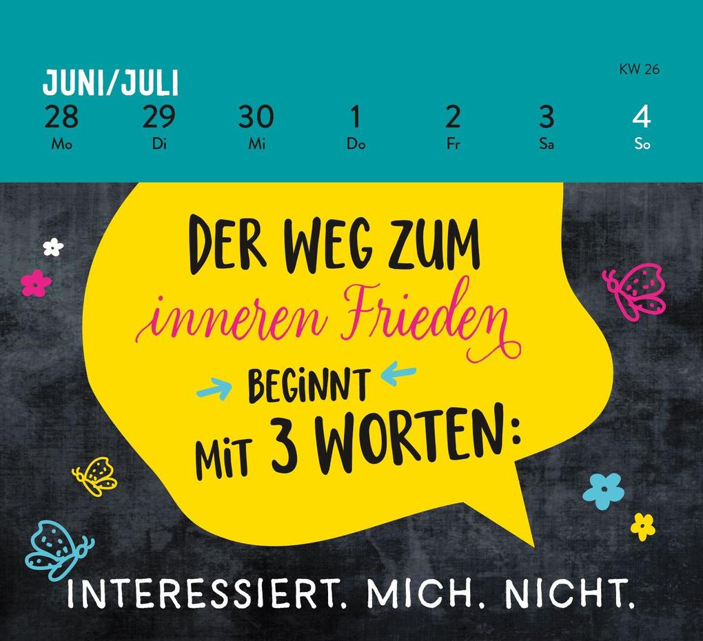 Weitere Ansicht: Mini-Wochenkalender 2027: Bevor du fragst: Nö!