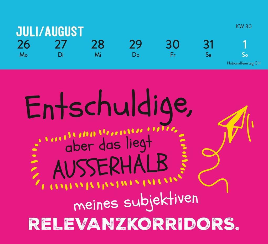 Weitere Ansicht: Mini-Wochenkalender 2027: Bevor du fragst: Nö!