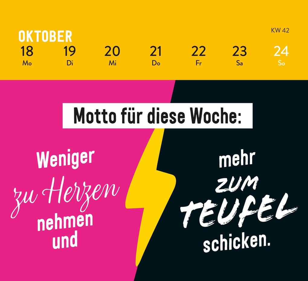 Weitere Ansicht: Mini-Wochenkalender 2027: Bevor du fragst: Nö!