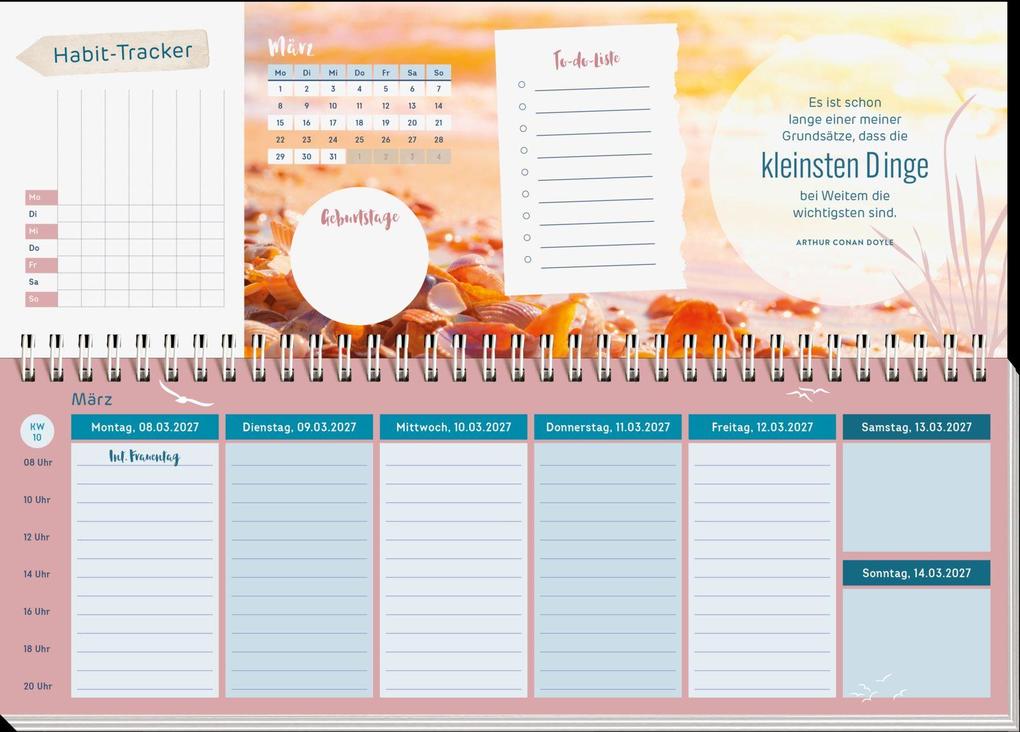 Weitere Ansicht: Tischkalender 2027 quer: Nimm dir etwas Zeit für dich
