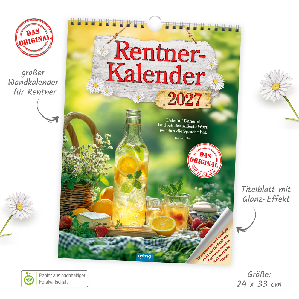 Weitere Ansicht: TRÖTSCH - Classickalender Rentnerkalender 2027
