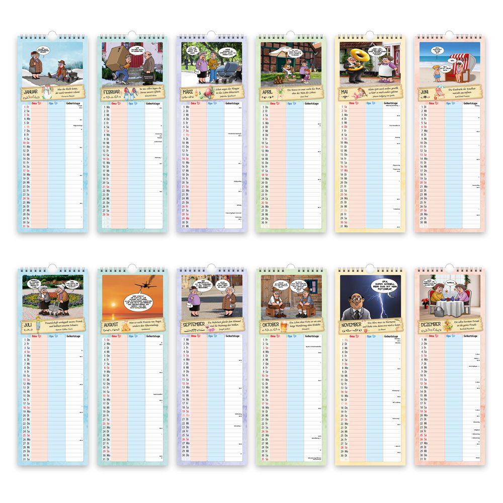 Weitere Ansicht: TRÖTSCH - Maxi-Streifenkalender Oma und Opa Terminkalender 2027