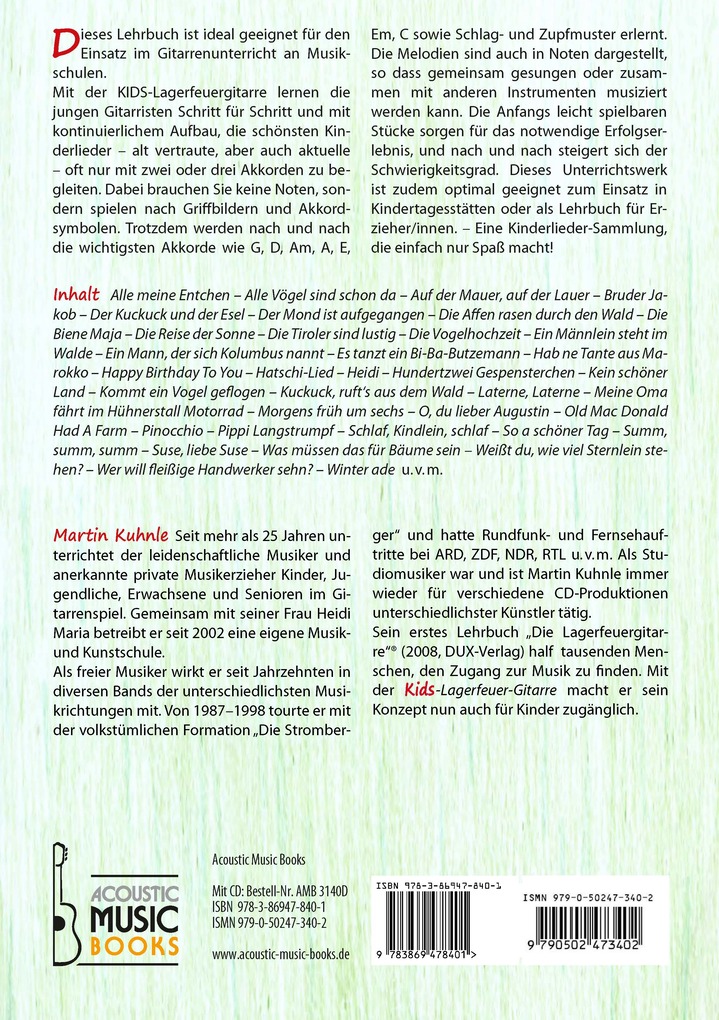 Weitere Ansicht: Kids Lagerfeuer-Gitarre. Band 1 | Martin Kuhnle, Heidi Maria