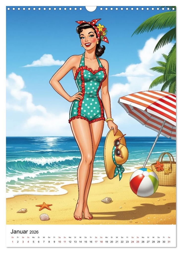 Weitere Ansicht: Charme & Kurven: Die Pin-ups der Golden 50s (Wandkalender 2026 DIN A3 hoch), CALVENDO Monatskalender | Markus Gann (magann), Calvendo