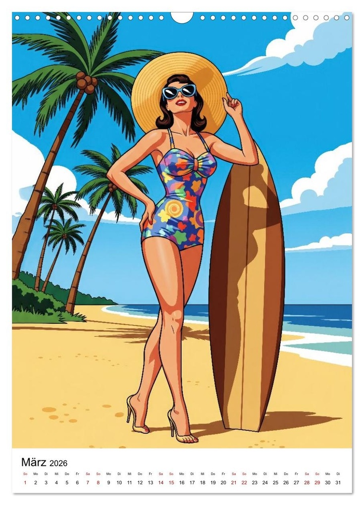 Weitere Ansicht: Charme & Kurven: Die Pin-ups der Golden 50s (Wandkalender 2026 DIN A3 hoch), CALVENDO Monatskalender | Markus Gann (magann), Calvendo