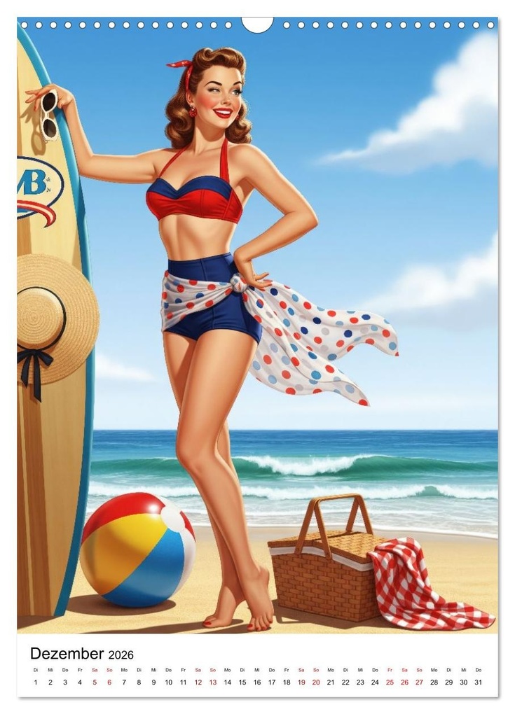 Weitere Ansicht: Charme & Kurven: Die Pin-ups der Golden 50s (Wandkalender 2026 DIN A3 hoch), CALVENDO Monatskalender | Markus Gann (magann), Calvendo