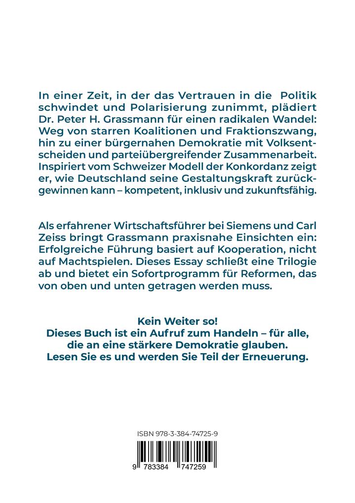 Weitere Ansicht: Demokratie Neu Denken | Peter H. Grassmann