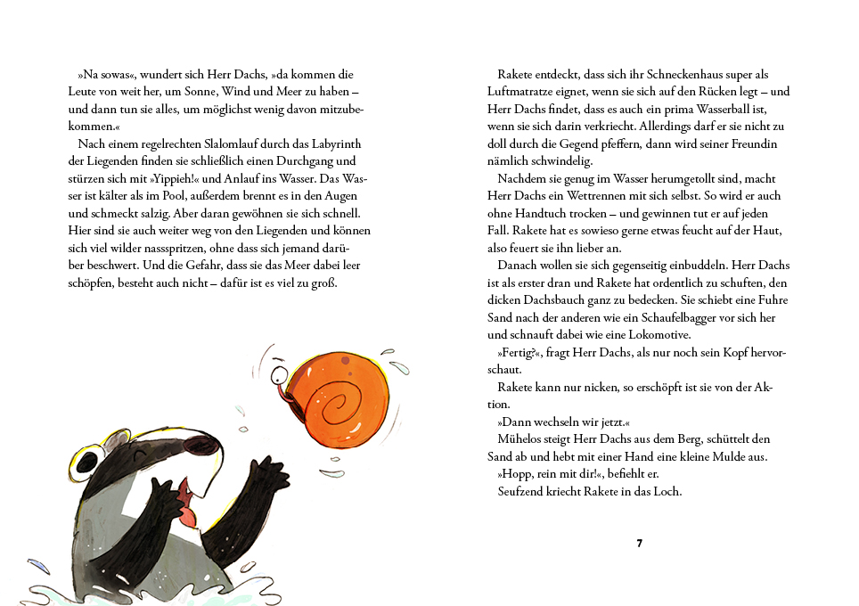 Weitere Ansicht: Dachs und Rakete. Urlaub am Meer | Jörg Isermeyer