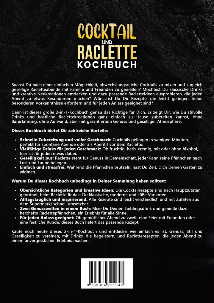 Weitere Ansicht: Cocktail und Raclette Kochbuch | Vanessa Zimmermann