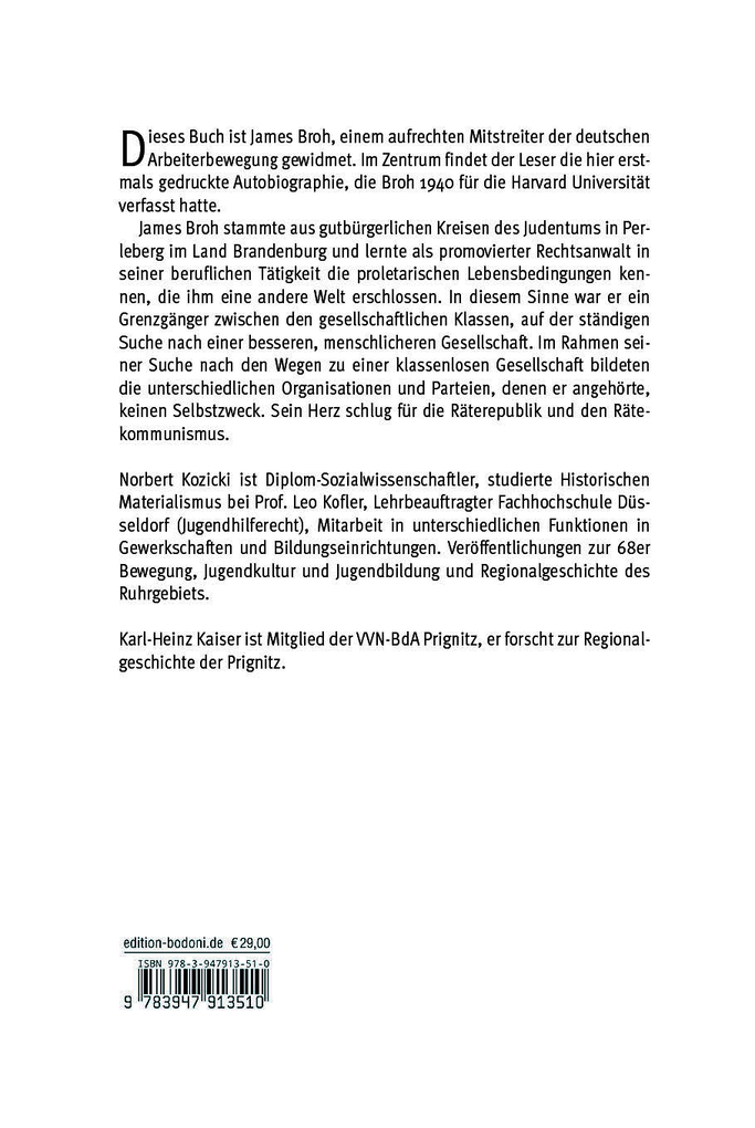 Weitere Ansicht: James Broh | Norbert Kozicki, Karl-Heinz Kaiser