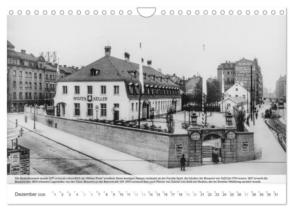 Weitere Ansicht: Historisches München - Alte Münchner Brauereien, Brauhäuser und Bierpaläste (Wandkalender 2026 DIN A4 quer), CALVENDO Monatskalender | historisches.muenchen historisches.muenchen, Calvendo, historisches.muenchen