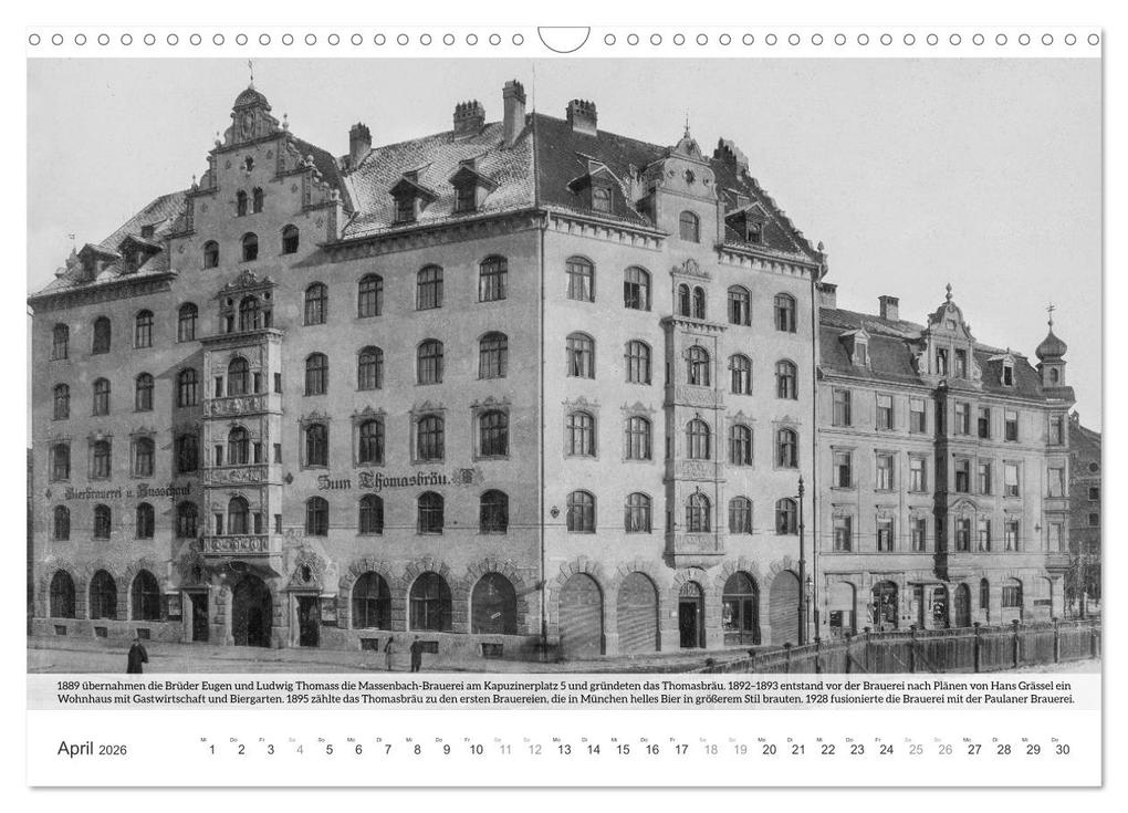 Weitere Ansicht: Historisches München - Alte Münchner Brauereien, Brauhäuser und Bierpaläste (Wandkalender 2026 DIN A3 quer), CALVENDO Monatskalender | historisches.muenchen historisches.muenchen, Calvendo, historisches.muenchen