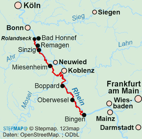 Weitere Ansicht: Rheinburgenweg von Rolandseck nach Bingen | Joachim Rau