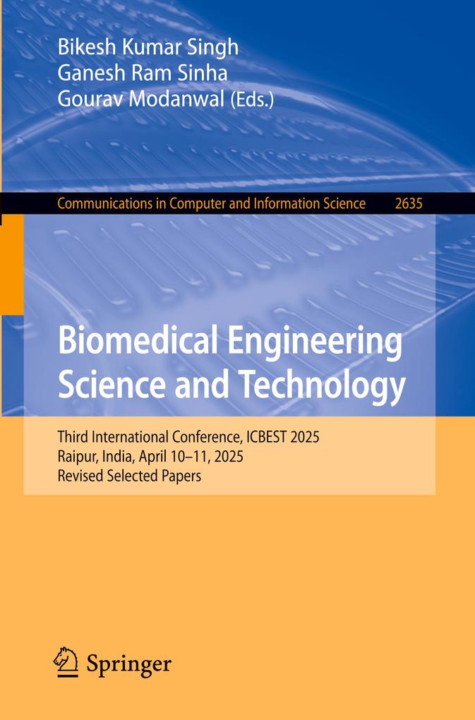 Produktbild: Biomedical Engineering Science and Technology