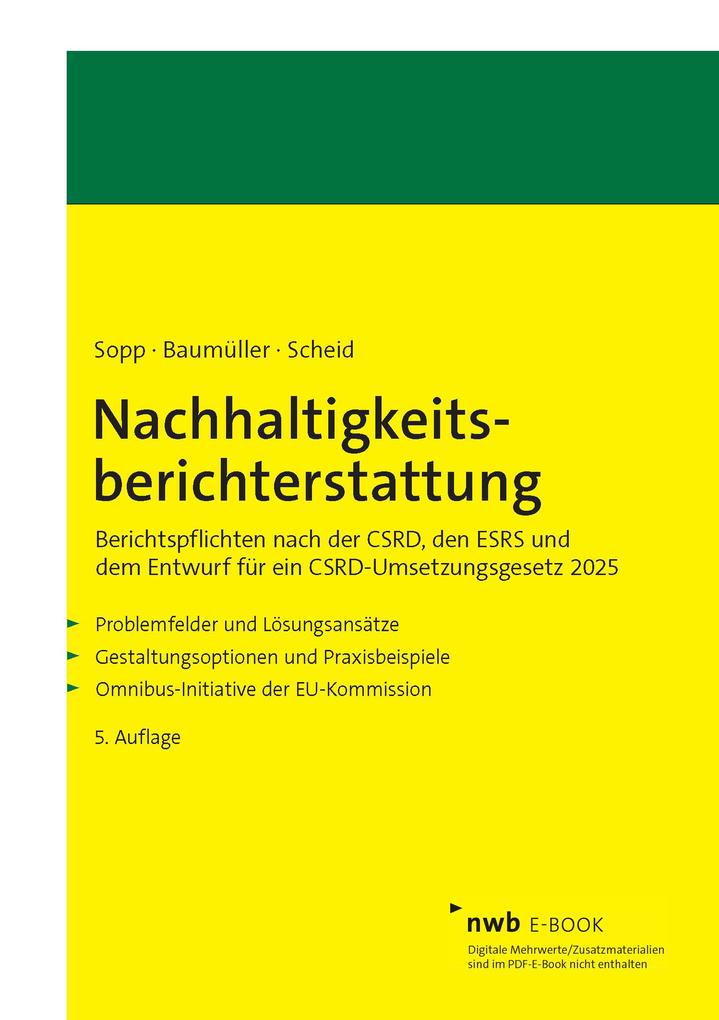 Produktbild: Nachhaltigkeitsberichterstattung | Karina Sopp, Josef Baumüller, Oliver Scheid