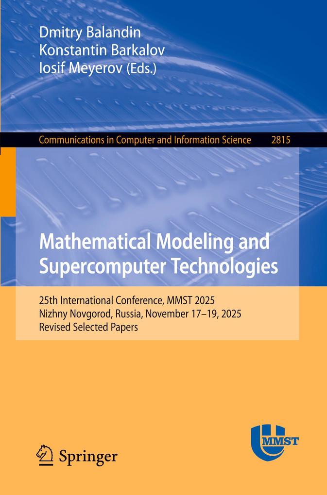 Produktbild: Mathematical Modeling and Supercomputer Technologies
