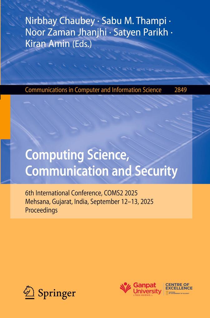Produktbild: Computing Science, Communication and Security
