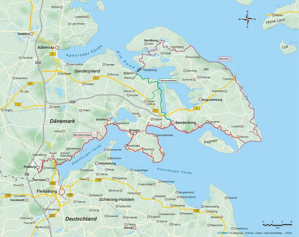 Weitere Ansicht: Dänemark: Gendarmstien mit Alsstien und Alssundstien | Wolfgang Barelds