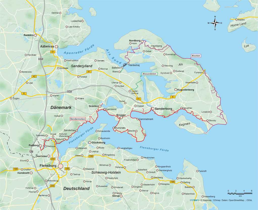 Weitere Ansicht: Dänemark: Gendarmstien mit Alsstien und Alssundstien | Wolfgang Barelds