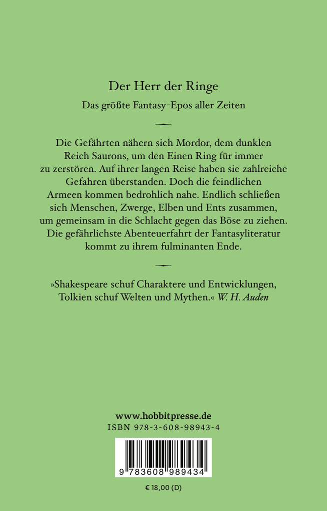 Weitere Ansicht: Der Herr der Ringe. Bd. 3 - Die Rückkehr des Königs (Der Herr der Ringe. Ausgabe in neuer Übersetzung und Rechtschreibung, Bd. 3) | J. R. R. Tolkien, John R. R. Tolkien