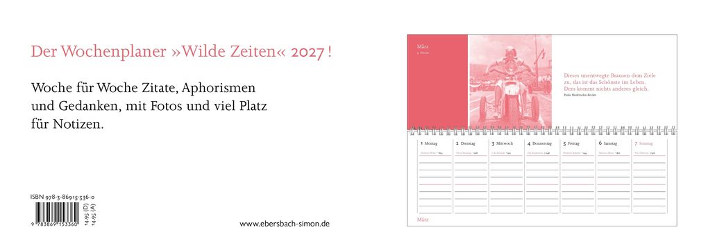 Weitere Ansicht: Wilde Zeiten - Wochenplaner 2027