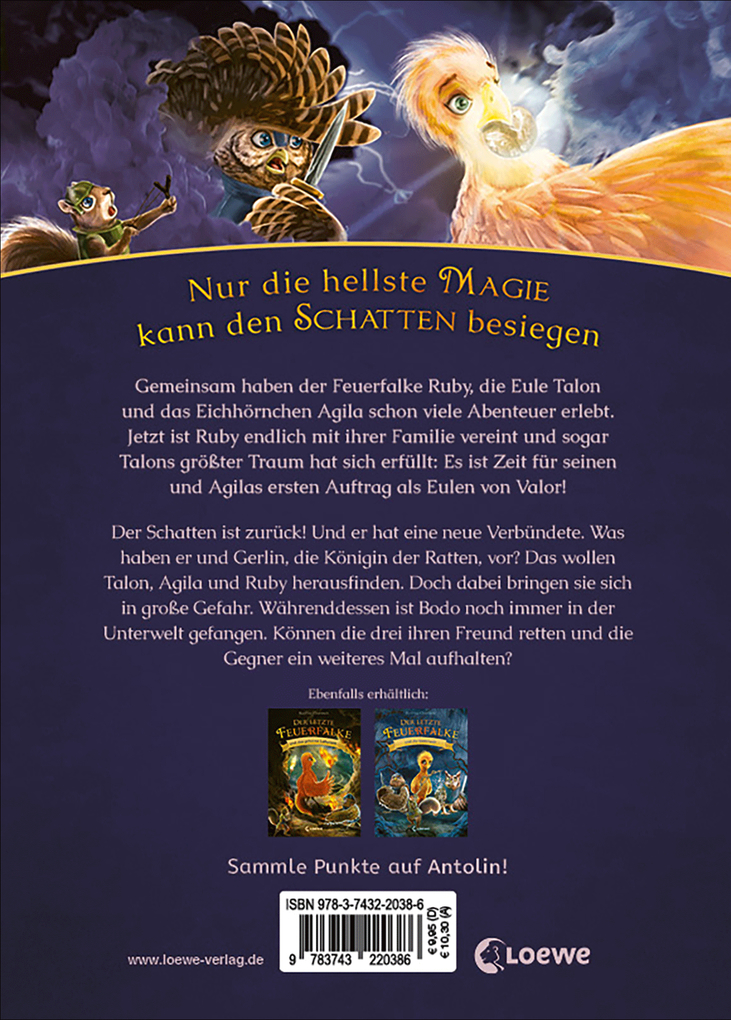 Weitere Ansicht: Der letzte Feuerfalke und die Rückkehr des Schattens (Band 12) | Katrina Charman
