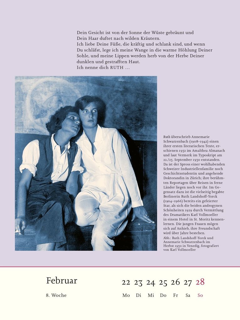 Weitere Ansicht: Der literarische Frauenkalender 2027 - Freundinnen