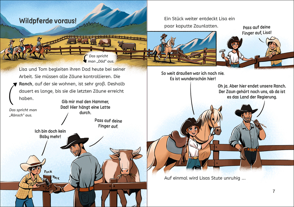 Weitere Ansicht: Leselöwen 3. Klasse - Freiheit für die Mustangs | Sabine Giebken