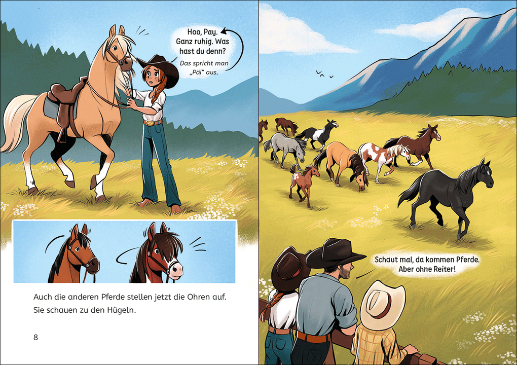 Weitere Ansicht: Leselöwen 3. Klasse - Freiheit für die Mustangs | Sabine Giebken