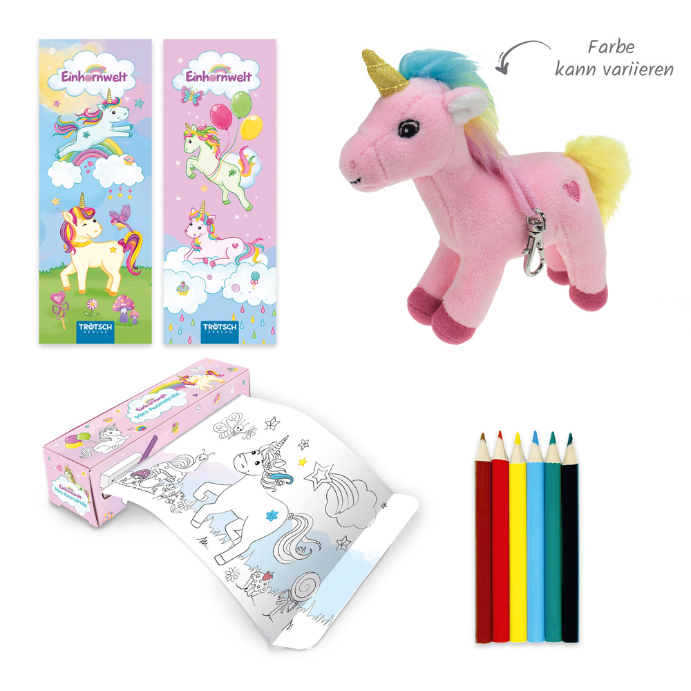 Weitere Ansicht: TRÖTSCH - Kinderkoffer mit Fenster und Glitzerfolie gefüllt Einhornwelt