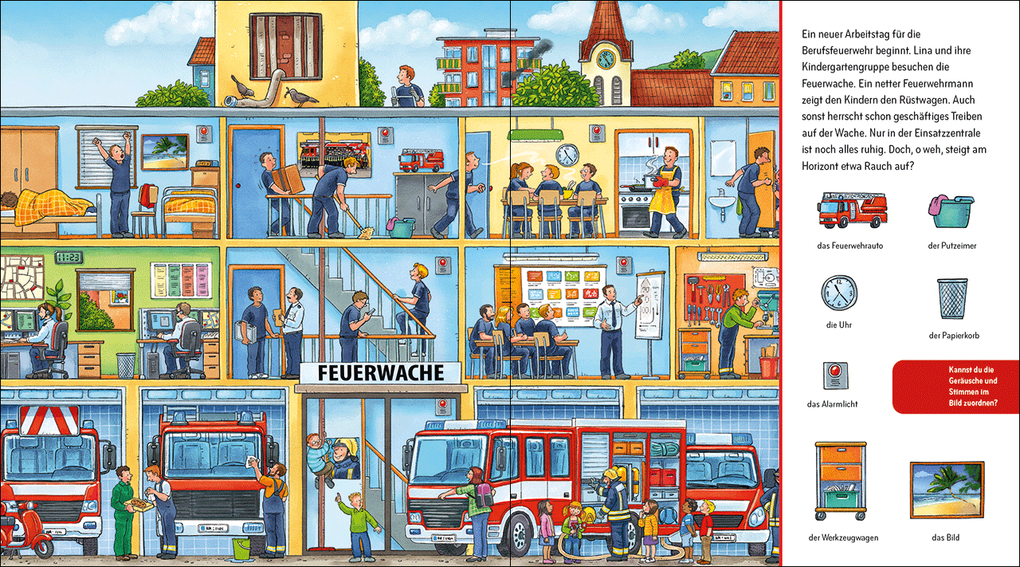 Weitere Ansicht: Suche und finde! Sound-Wimmelbuch - Feuerwehr