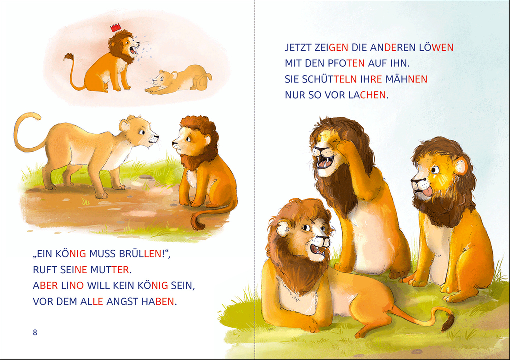 Weitere Ansicht: Leselöwen 1. Klasse - Ein Löwe findet Freunde (Großbuchstabenausgabe) | Gesa Neitzel