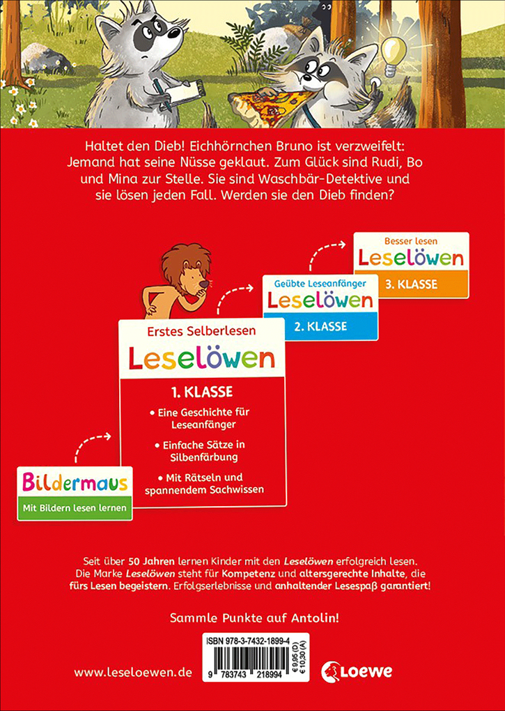 Weitere Ansicht: Leselöwen 1. Klasse - Drei Waschbären für alle Fälle | Christian Tielmann