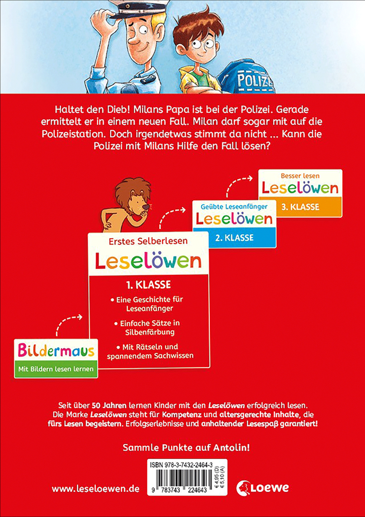 Weitere Ansicht: Leselöwen 1. Klasse - Ein spannender Fall für die Polizei | Amelie Benn