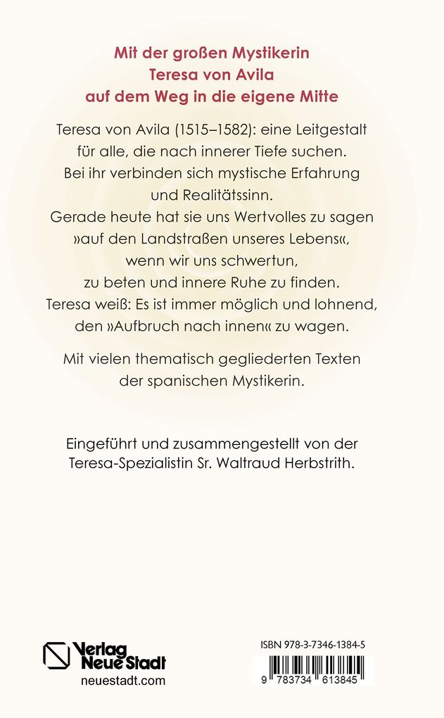 Weitere Ansicht: Aufbruch nach innen. Mit Teresa von Avila | Waltraud Herbstrith
