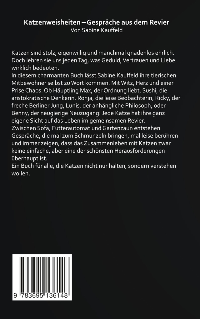 Weitere Ansicht: Katzenweisheiten - Gespräche aus dem Revier | Sabine Kauffeld