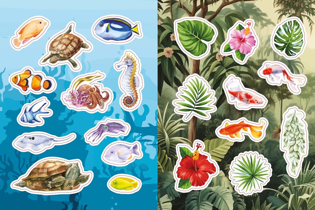 Weitere Ansicht: Flora, Fauna, Pflanzen & Bienen - Stickerbuch | Jennifer Kushnier