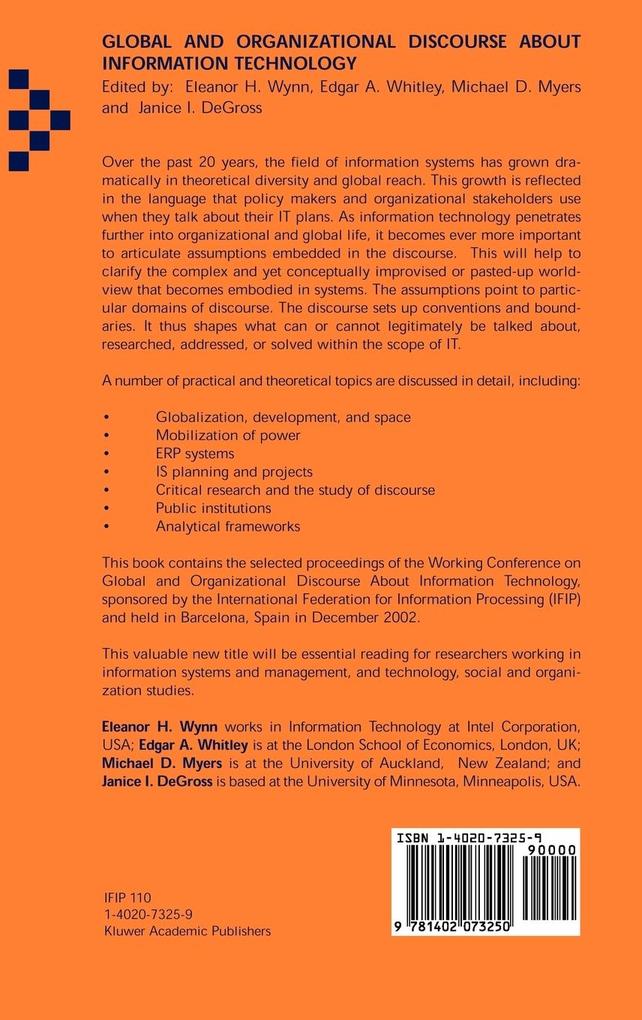 Weitere Ansicht: Global and Organizational Discourse about Information Technology