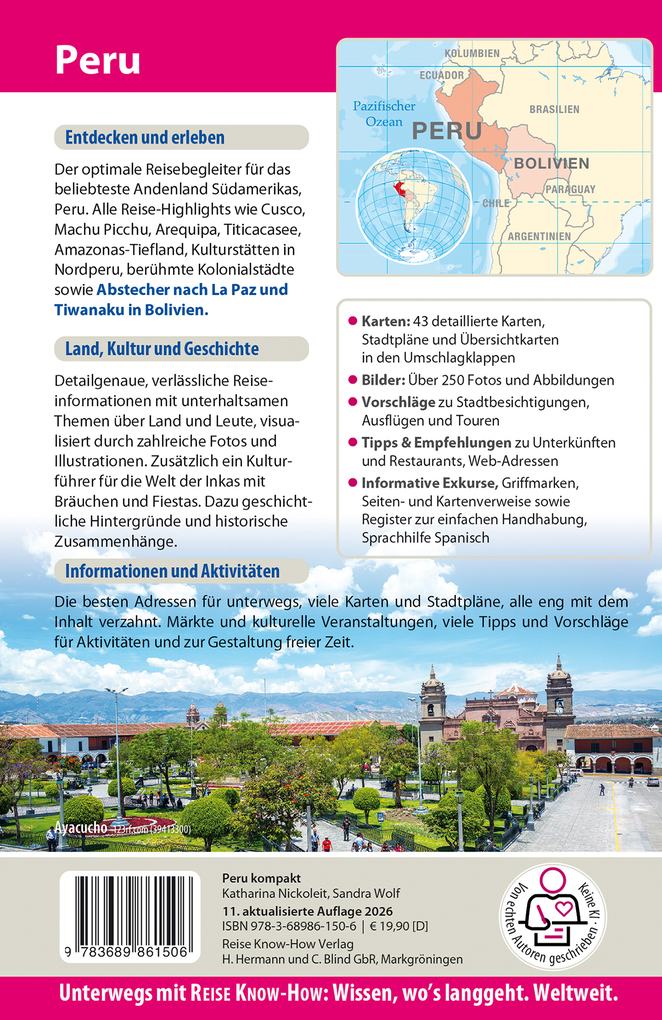 Weitere Ansicht: Reise Know-How Reiseführer Peru kompakt | Katharina Nickoleit, Sandra Wolf