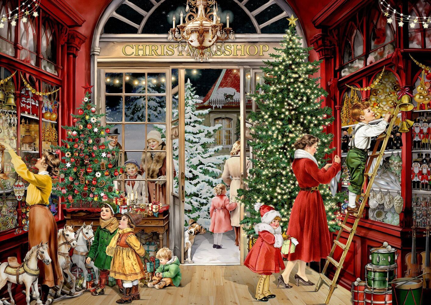 Produktbild: A4-Wand-Adventskalender - Nostalgischer Weihnachtsladen