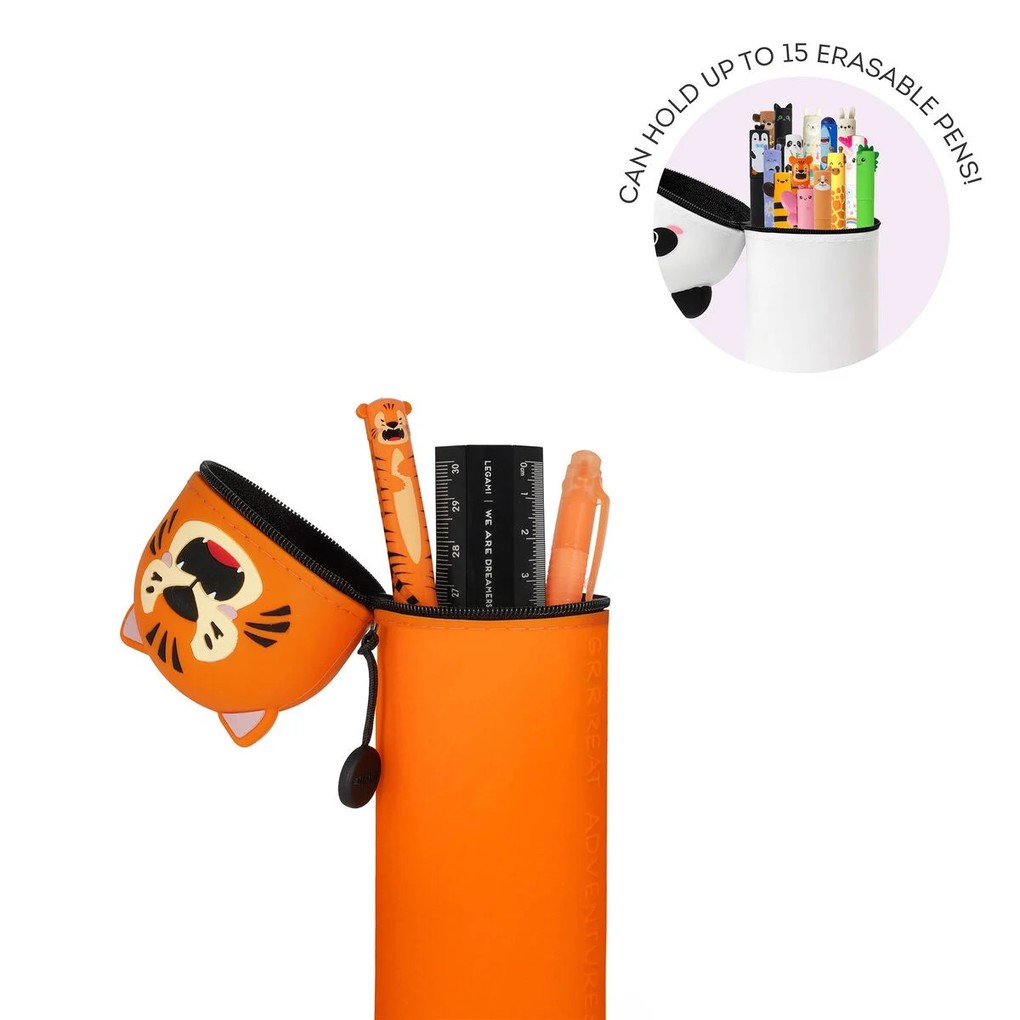 Weitere Ansicht: 2-in-1-Federmäppchen aus Silikon Tiger Grrreat Adventures