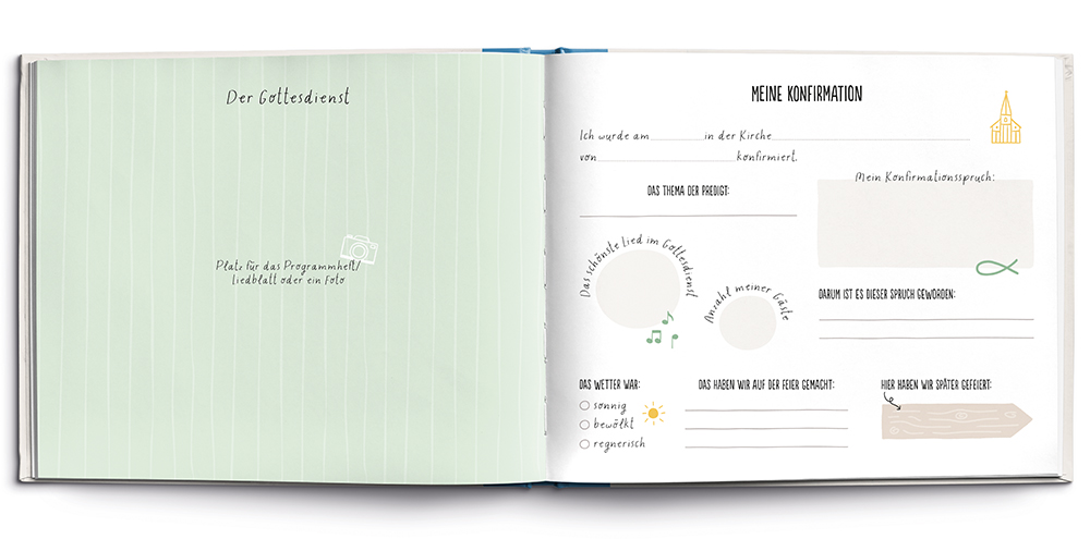 Weitere Ansicht: Meine Konfirmation in einem Buch | Annika Mengel