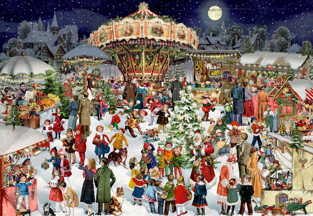 Weitere Ansicht: Puzzle-Adventskalender - Nostalgischer Weihnachtsmarkt