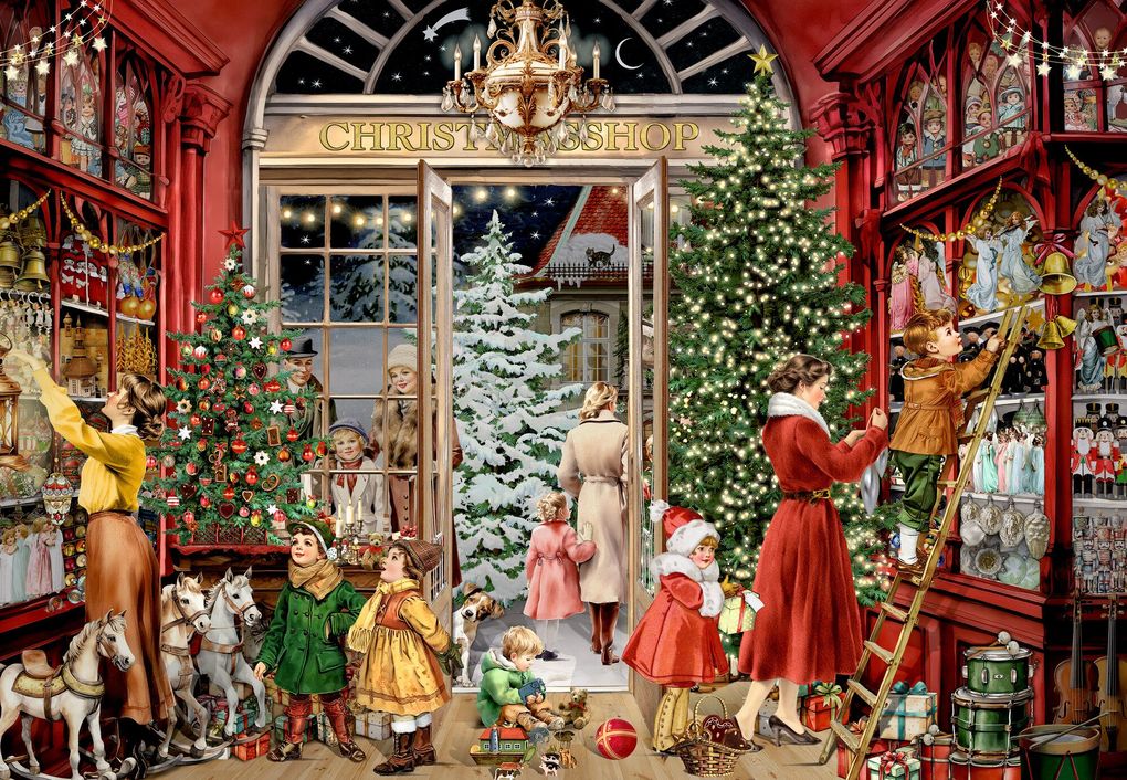 Weitere Ansicht: Puzzle-Adventskalender - Nostalgischer Weihnachtsladen