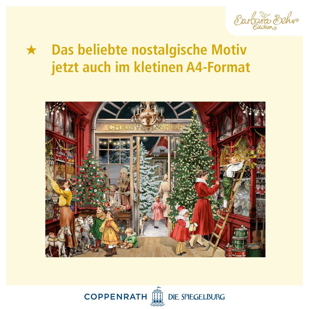 Weitere Ansicht: A4-Wand-Adventskalender - Nostalgischer Weihnachtsladen