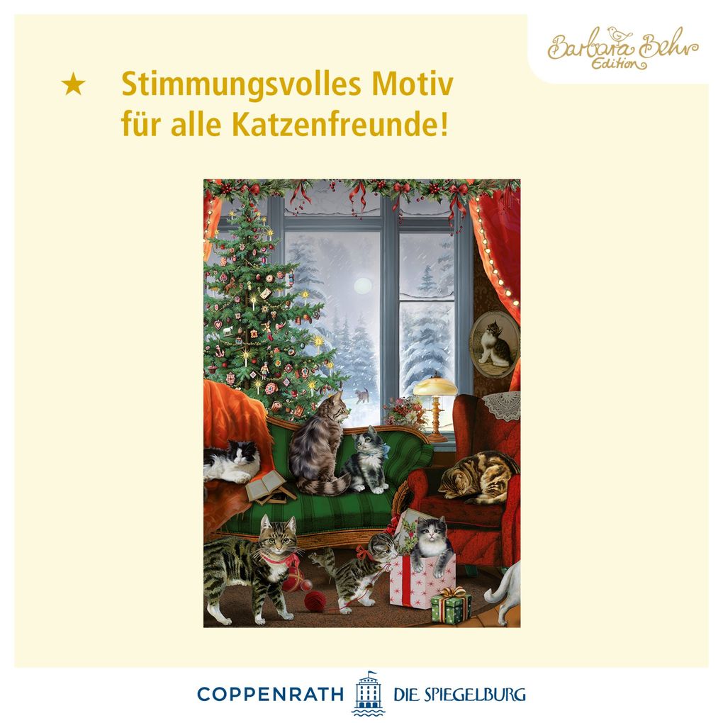 Weitere Ansicht: A4-Wand-Adventskalender - Katzen am Fenster