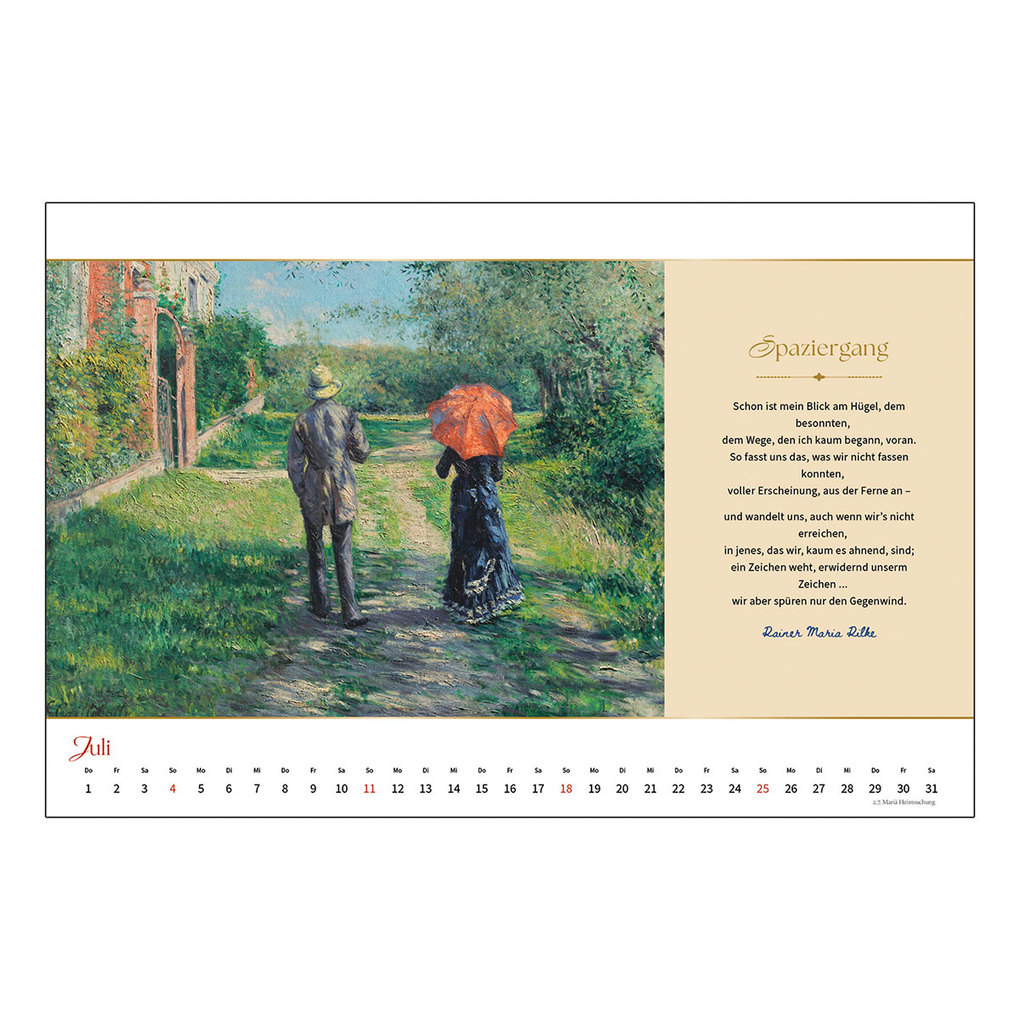 Weitere Ansicht: Die Jahreszeiten der Impressionisten 2027 | Rainer Maria Rilke
