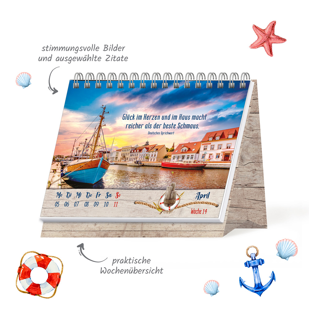 Weitere Ansicht: TRÖTSCH - Aufstellwochenkalender Maritime Momente 2027